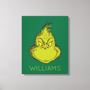 Classic Grinch Add Your Family's Name Canvas Print