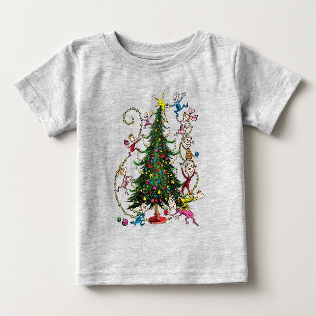 Classic Grinch | Christmas Tree Baby T-Shirt (Front)