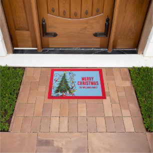 Classic Grinch   Christmas Tree Doormat