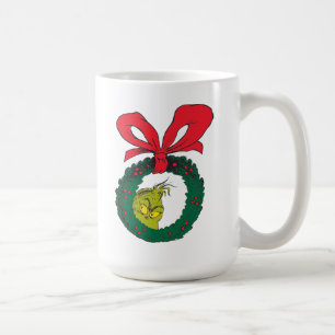 Classic Grinch Christmas Wreath Coffee Mug