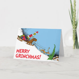 Classic Grinch   Grinch and Reindeer Max Holiday Card