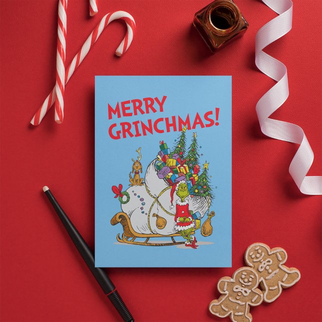 Classic Grinch | Grinch & Max Runaway Sleigh Postcard (Creator Uploaded)