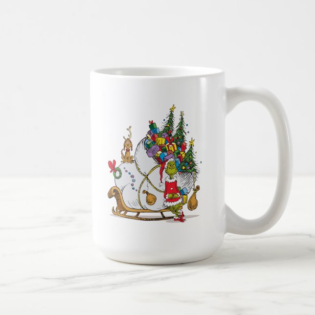 Classic Grinch | Grinch & Max with Sleigh Coffee Mug (Right)
