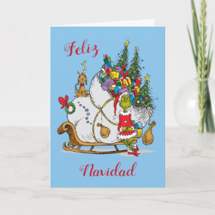 Classic Grinch Grinch & Max with Sleigh Holiday Card