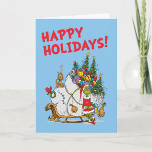 Classic Grinch Grinch & Max with Sleigh Holiday Card