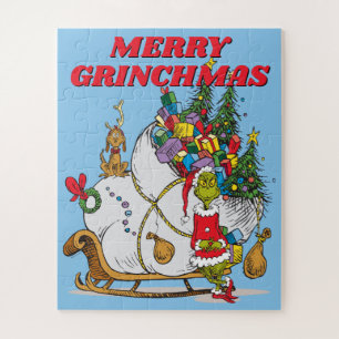 Classic Grinch   Grinch & Max with Sleigh Jigsaw Puzzle