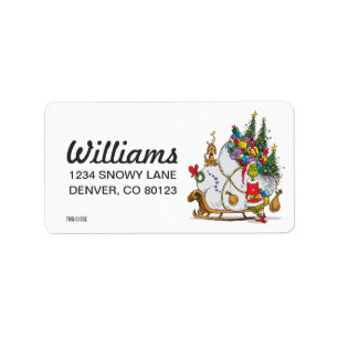 Classic Grinch Grinch & Max with Sleigh Label