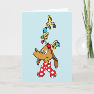 Classic Grinch   Max - Happy Wholidays Holiday Card