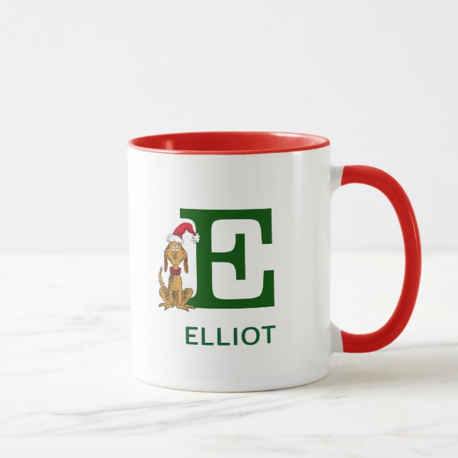 Classic Grinch Max | Name & Monogram E Mug (Right)