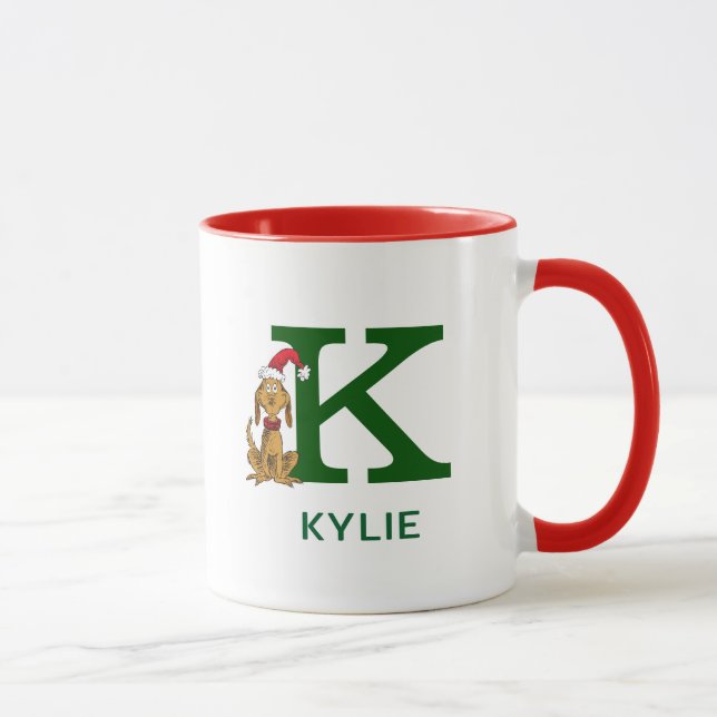 Classic Grinch Max | Name & Monogram K Mug (Right)