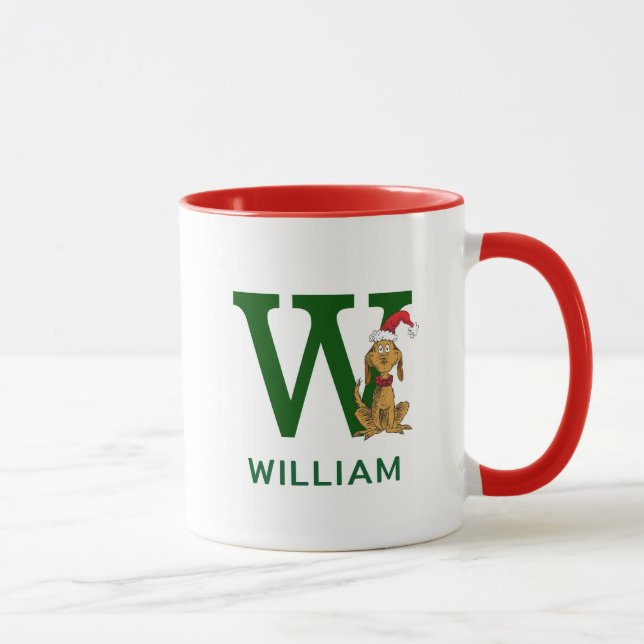 Classic Grinch Max | Name & Monogram W Mug (Right)