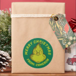 Classic Grinch | Merry Christmas Classic Round Sticker<br><div class="desc">Add this fun Dr. Seuss Grinch gift tag to any holiday gift.</div>