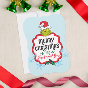 Classic Grinch   Merry Christmas & Happy New Y Holiday Card