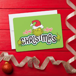 Classic Grinch   Merry Merry Christmas Holiday Card