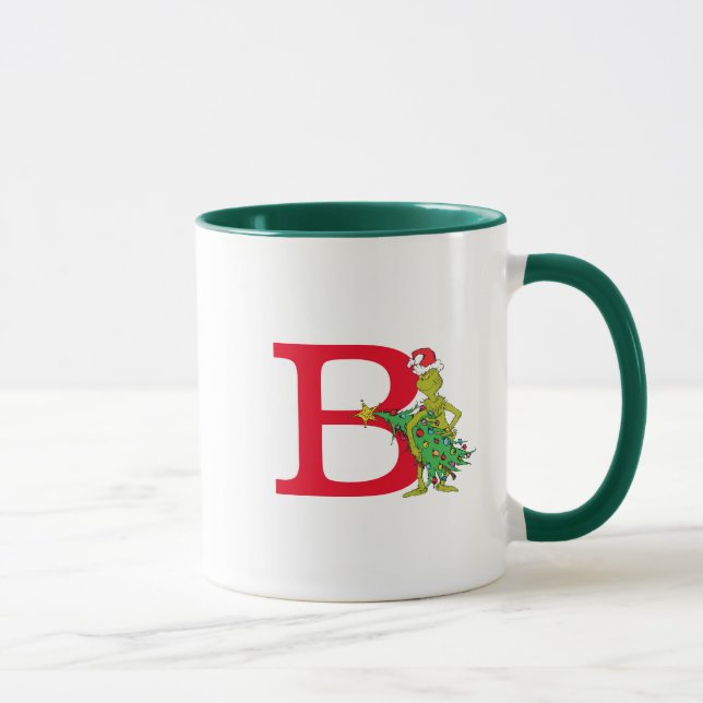 Classic Grinch | Naughty Monogram B Mug (Right)