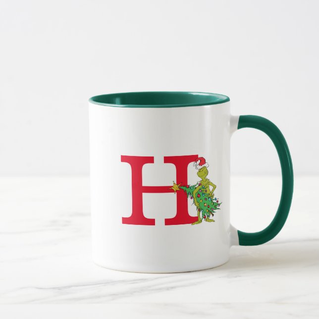 Classic Grinch | Naughty Monogram H Mug (Right)