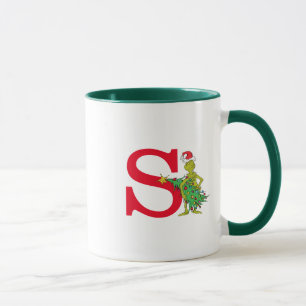 Classic Grinch   Naughty Monogram S Mug