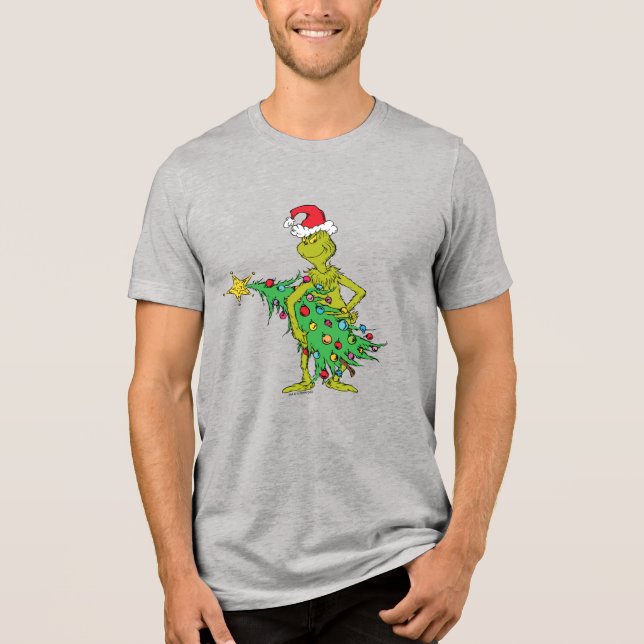 Classic Grinch | Naughty Tri-Blend Shirt (Front)