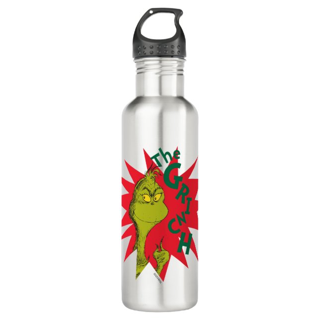 Classic Grinch | Red Starburst 710 Ml Water Bottle (Front)