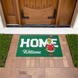 Classic Grinch   Santa Claus Doormat