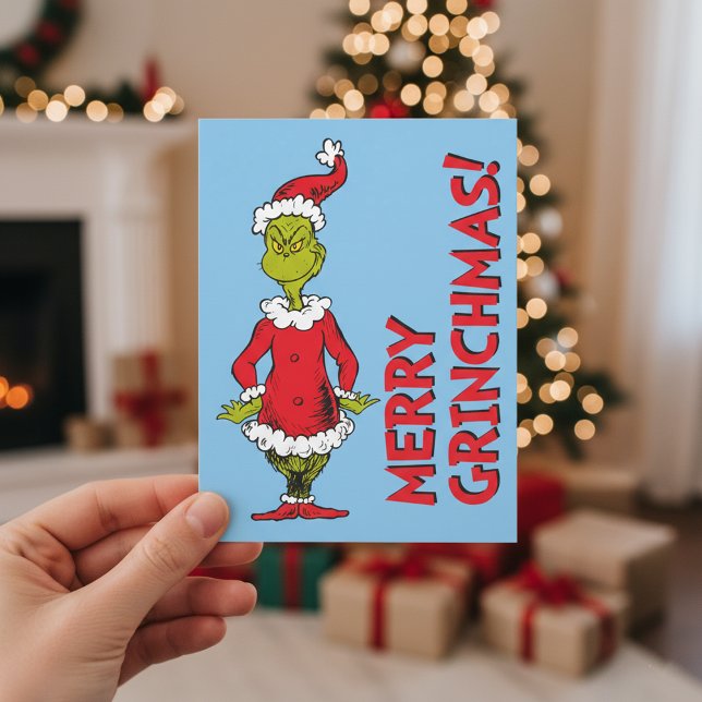 Classic Grinch | Santa Claus Holiday Postcard (Creator Uploaded)
