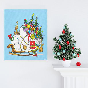 Classic Grinch The Grinch & Max Runaway Sleigh Canvas Print