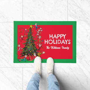 Classic Grinch Whoville Christmas Tree Doormat
