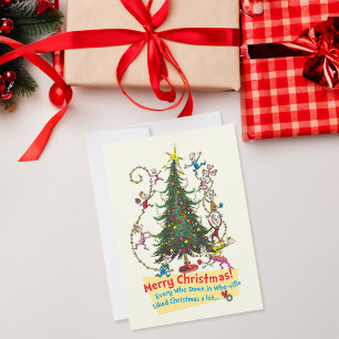 Classic Grinch Whoville Christmas Tree Holiday Card