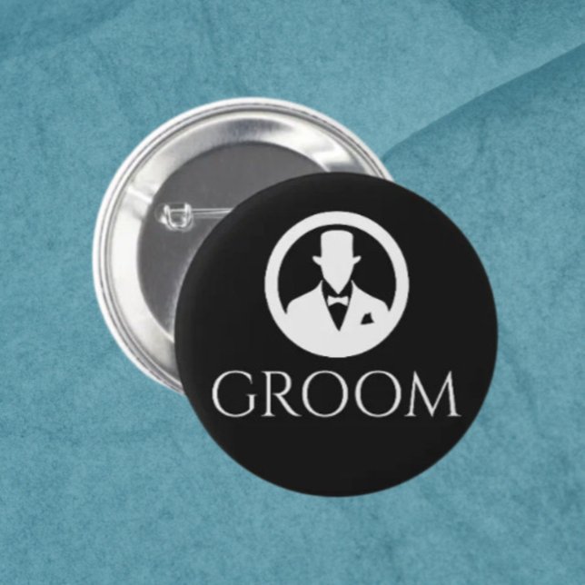 Classic Groom Wedding Button (Creator Uploaded)
