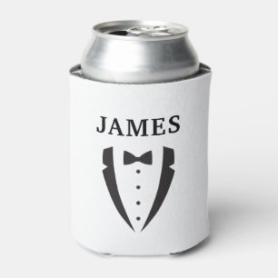 Classic Groomsman Bow Tie Tuxedo Can Cooler