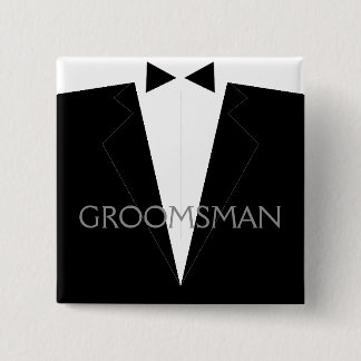 Classic Groomsman Flair 15 Cm Square Badge