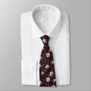 Classic Groomsman Gift Gardenias Tie