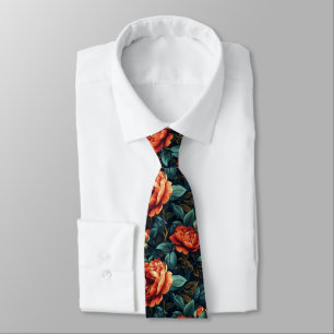Classic Groomsman Gift Rose Floral Tie