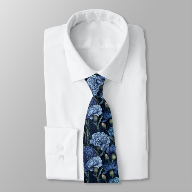 Classic Groomsmen Carnation Flower Tie (Tied)