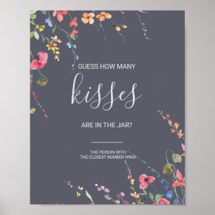Classic Guess How Many Kisses Bridal Shower Game  Poster