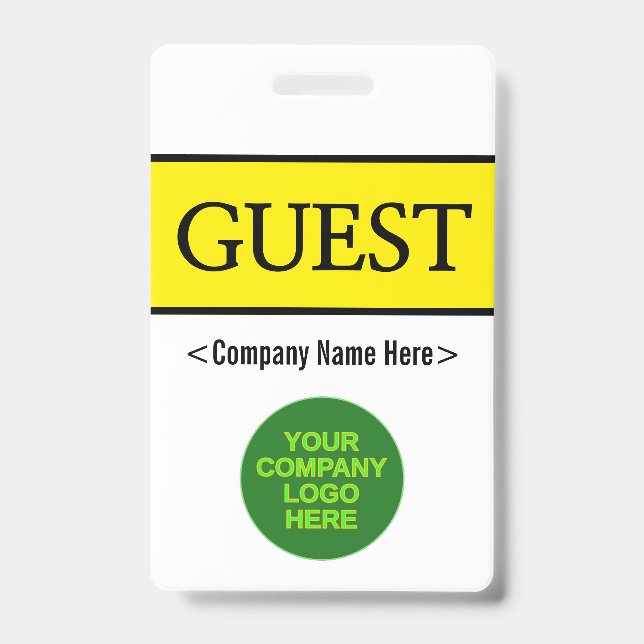 Classic "GUEST" Badge ID Badge (Front)