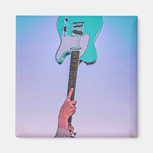 Classic guitar artwork magnet