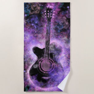 Classic Guitar Beach Towel