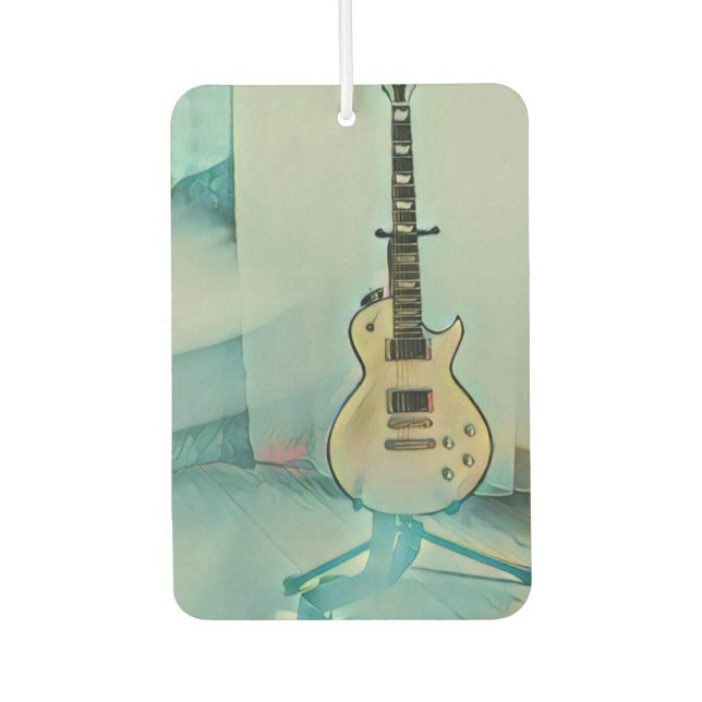 classic guitar gift for dad car air freshener (Front)