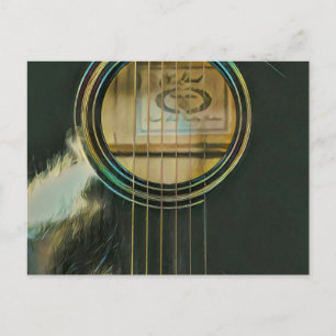 classic guitar gift for dad postcard