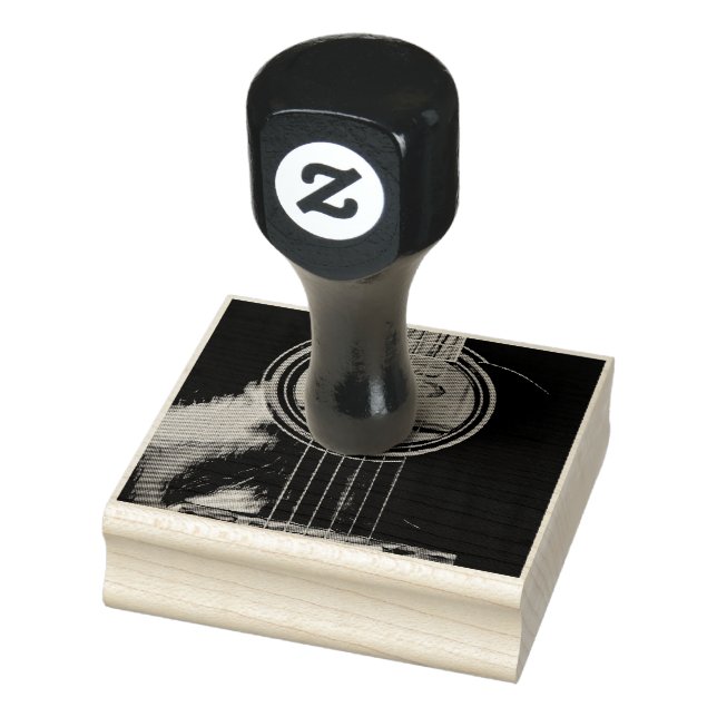 classic guitar gift for dad rubber stamp (Stamp)