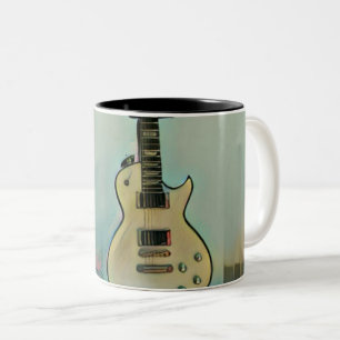 classic guitar gift for dad Two-Tone coffee mug