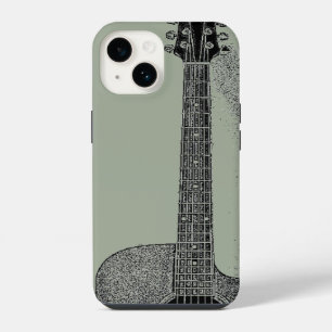 Classic Guitar Ink Sketch Pop Art iPhone Case
