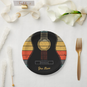 Classic guitar paper plate