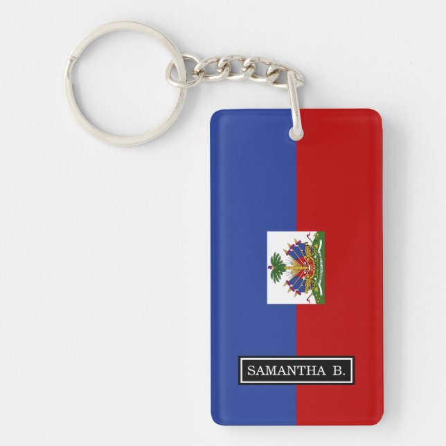 Classic Haitian Flag Key Ring (Front)