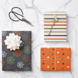 Classic Halloween Pattern Wrapping Paper Sheet