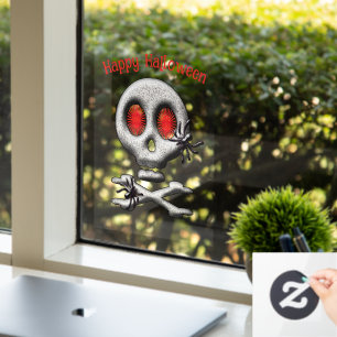 Classic Halloween Scary Skull and Creepy Spiders