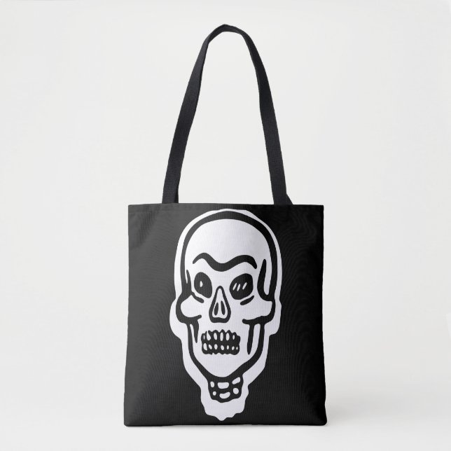 Classic Halloween Skull Tote Bag (Front)