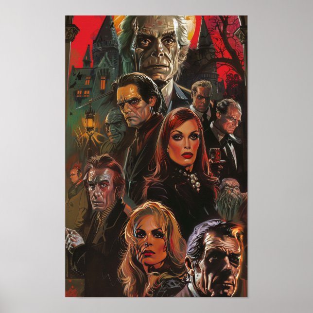 Classic Hammer Horror Films Movie Poster (Front)