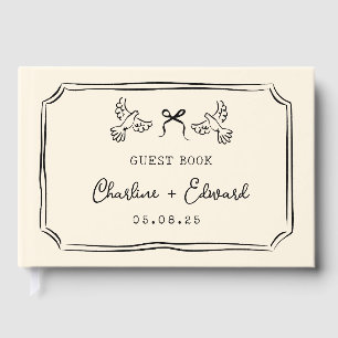 Classic Hand Drawn Scribble Wedding Guest Book